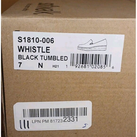 Soft Walk Sz 7 N Whistle Black Tumbled Leather Comfort Arch Support Loafer NEW - Picture 14 of 15